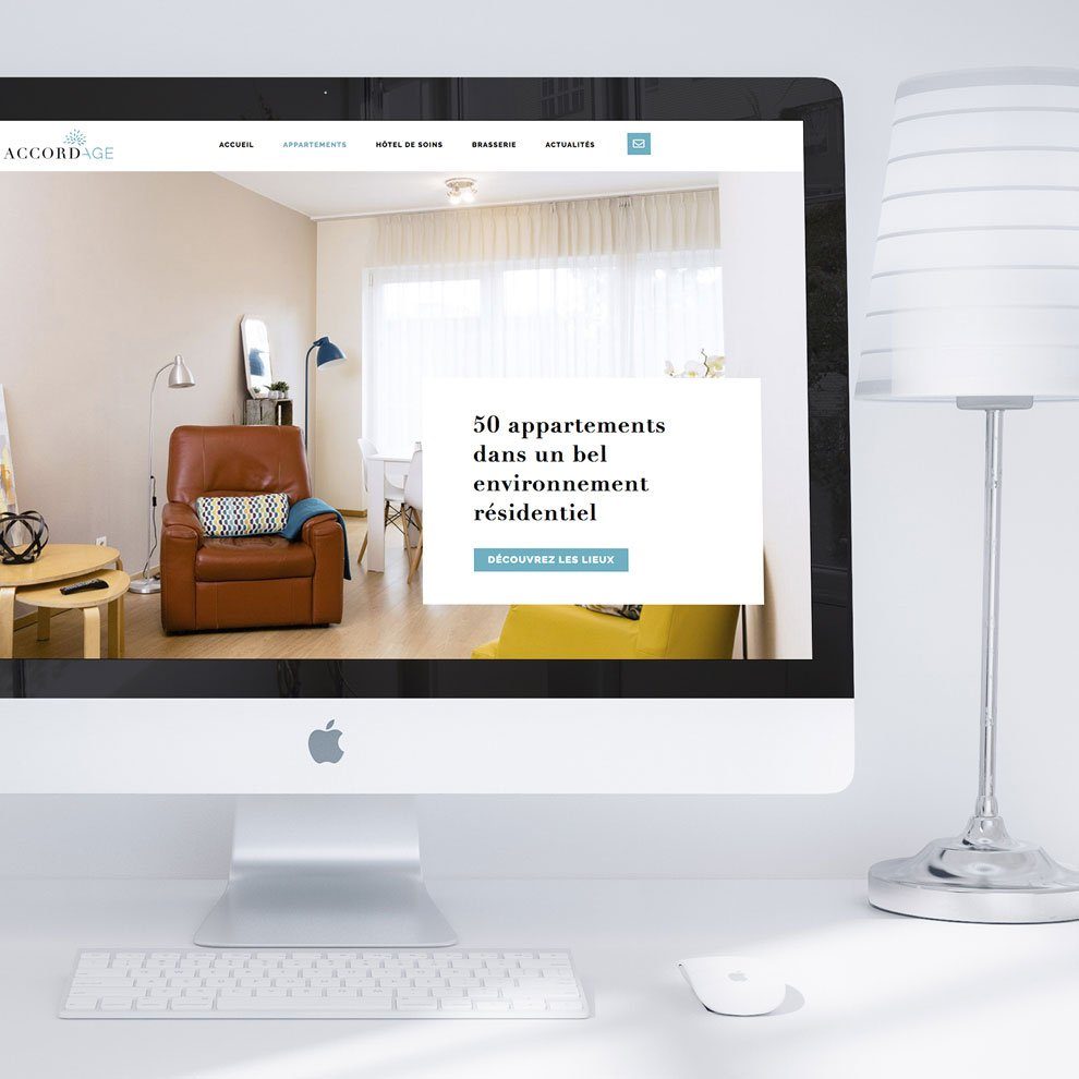 Création du site web pour la résidence services Accordage fait par Mobil Studio